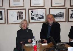 Renginio svečiai - aktorė Inesa Paliulytė ir režisierius Gytis Padegimas