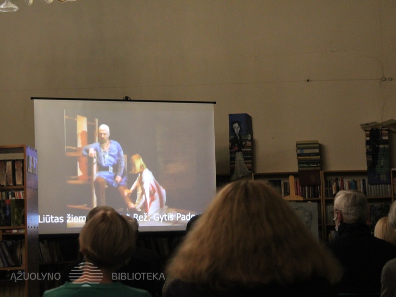 Ekrane - Gyčio Padegimo režisuotos Jameso Goldmano pjesės "Liūtas žiemą" ištraukops (Kauno dramos teatras),1997